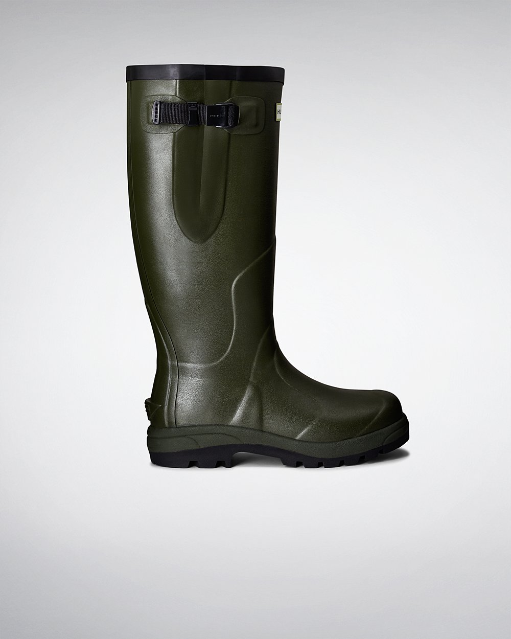 Botas de Lluvia Altas Hunter Mujer - Balmoral Classic - Verde Oscuro Oliva - MYRONEB-49